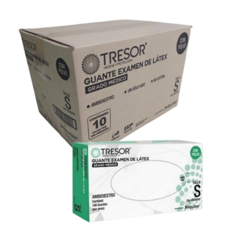 Guantes de Látex Tresor | 10 Cajas